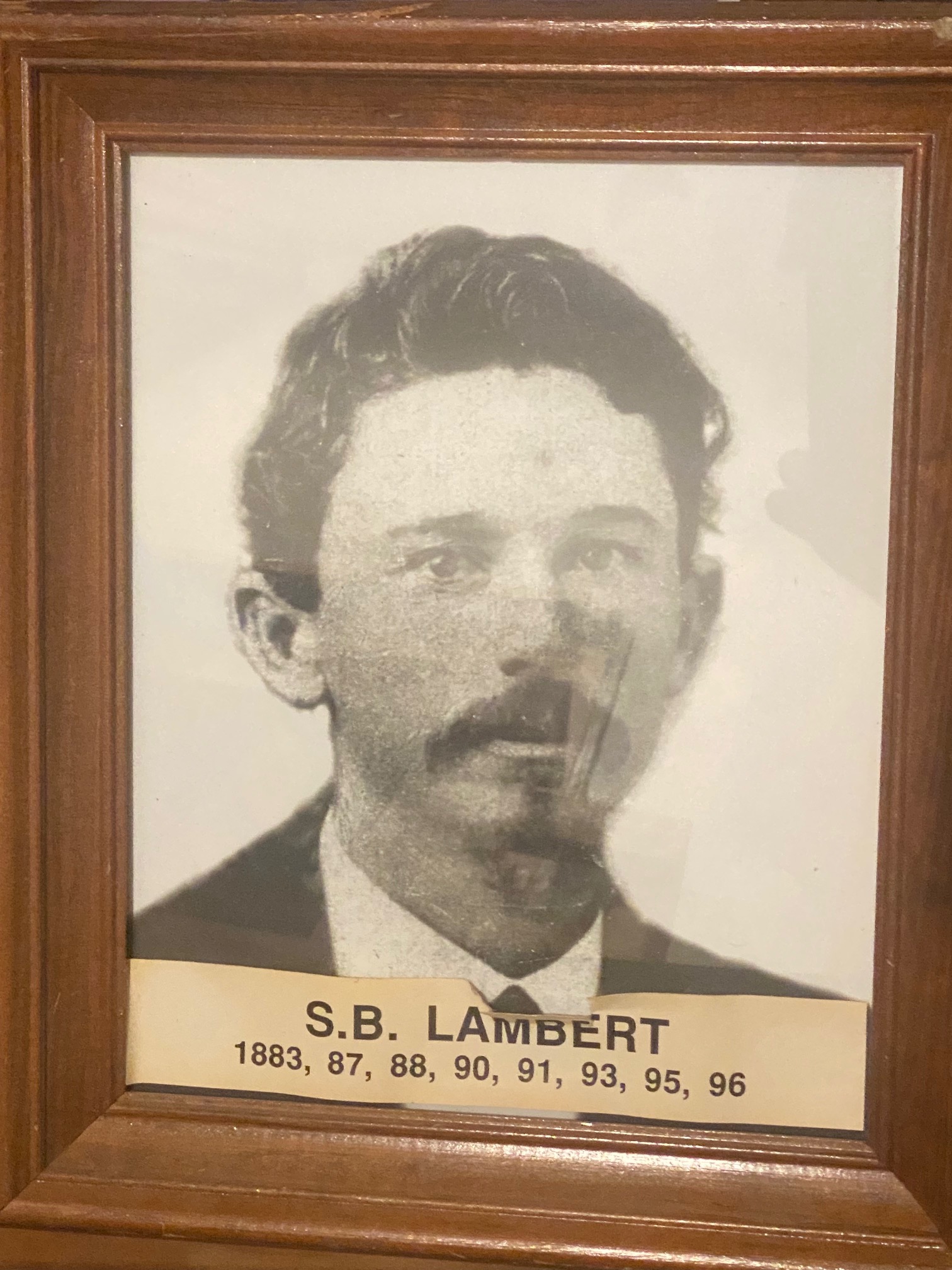 Portrait of Samuel B. Lambert, Worshipful Master of Johnson City Lodge No. 561 eight times between 1883 and 1896.
